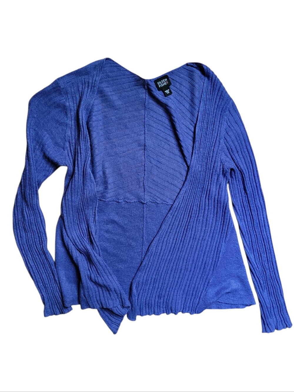 EILEEN FISHER Open Knit Cardigan 100% Linen XS